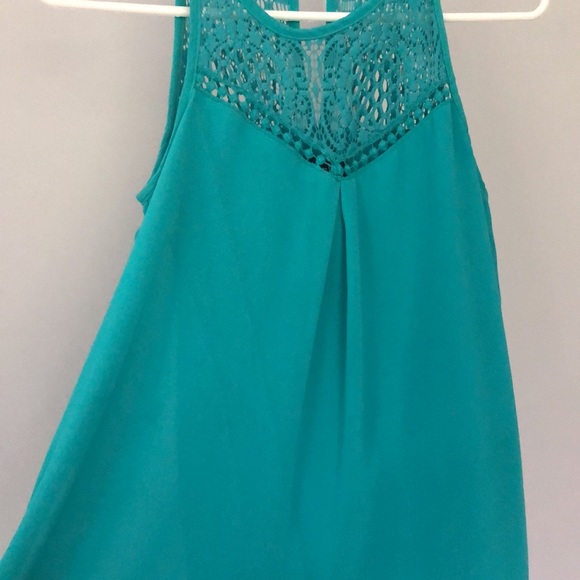 By & By Sleeves Flowing Dress in Turquoise Size Small - Picture 6 of 10